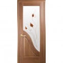 Дверь Новый Стиль "Амата" ПВХ De Luxe (стекло с рисунком Р1) - Фото №1